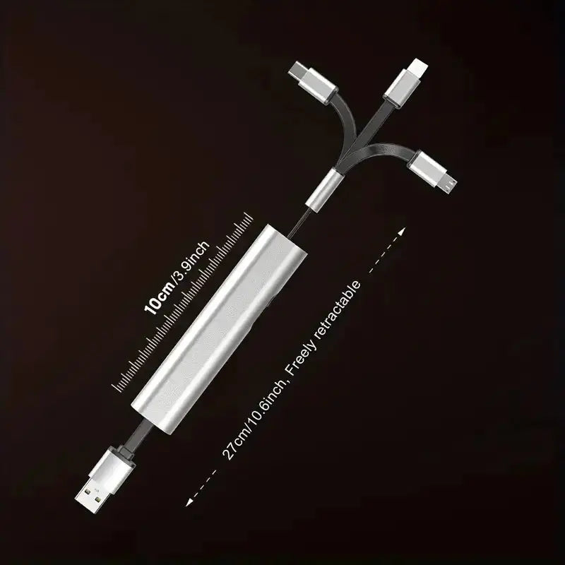 Portable Telescopic Data Cable - Type-C, Micro, Apple Shopera