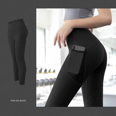 High-Waisted High Elastic Hip Tight Pants