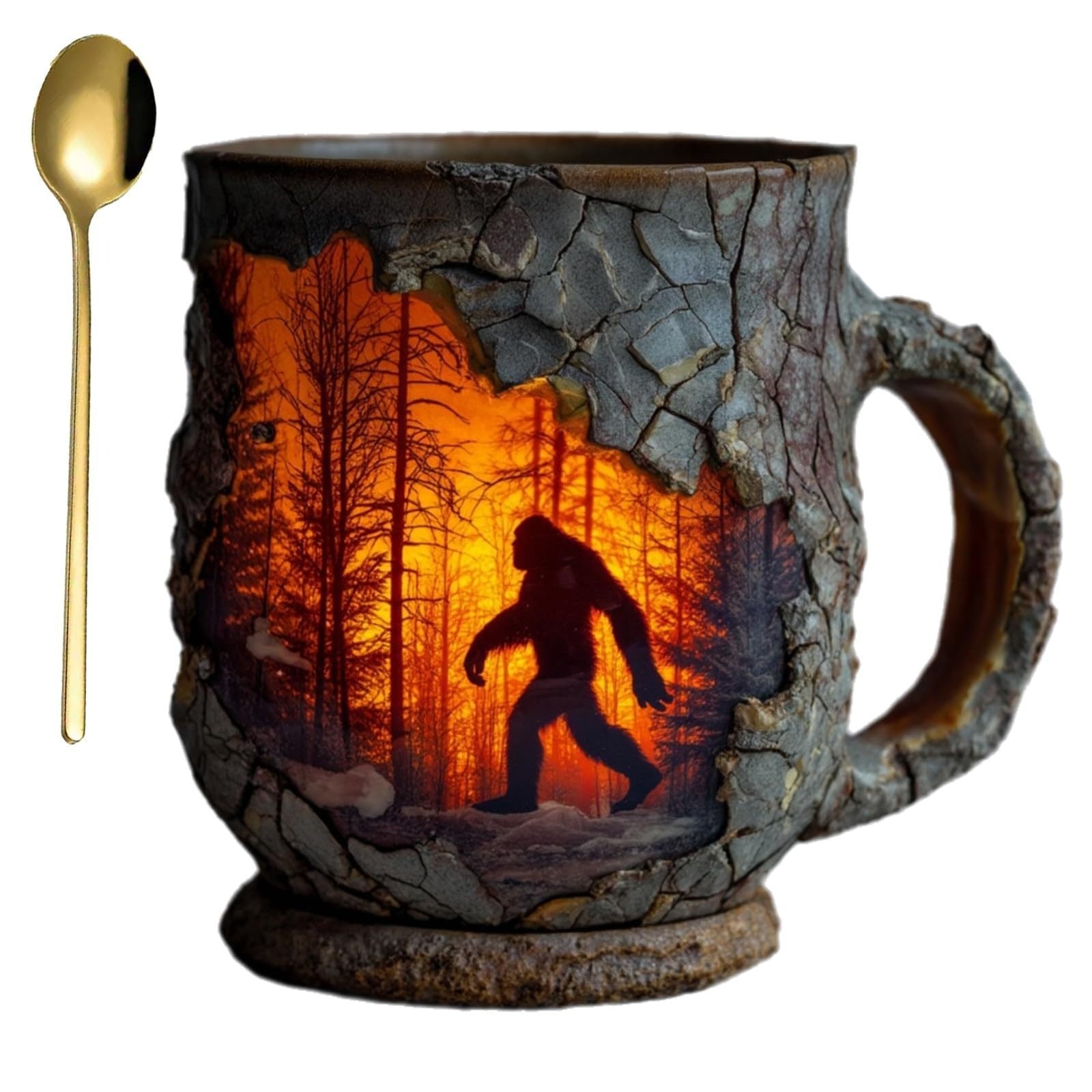 Resin Bigfoot Forest Flame Mark Cup Shopera