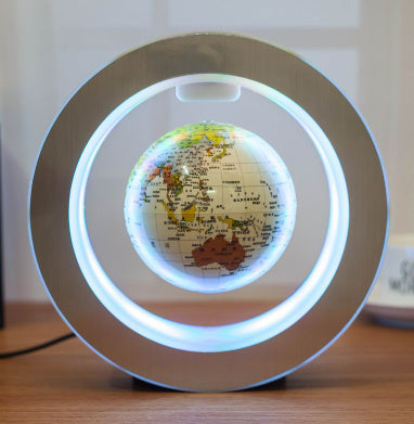 Round LED World Map Floating Globe Magnetic Levitation Light Anti Gravity Magic Shopera