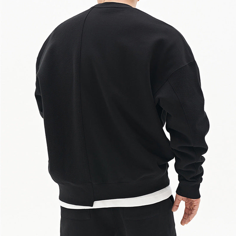 Pullover Round Neck Sweater Loose Men Clothes Shopera