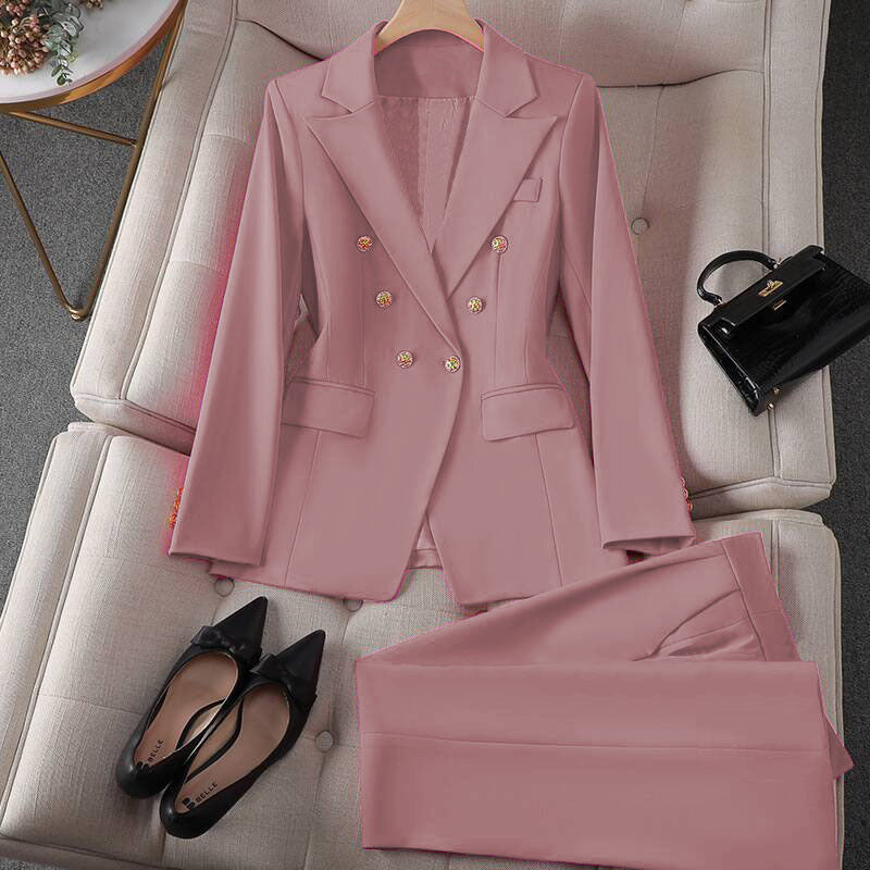 Korean Casual Design Blouse Trouser Suit Shopera