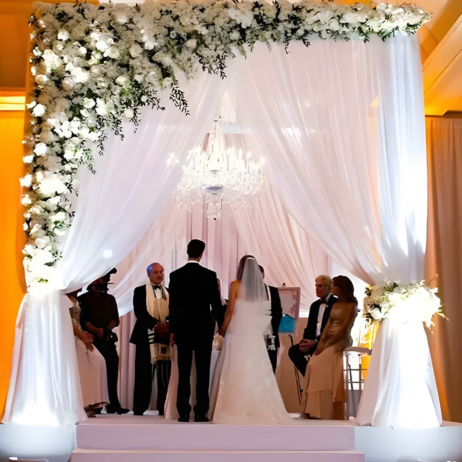 2 Panels Wedding Arch Draping Fabric Shopera