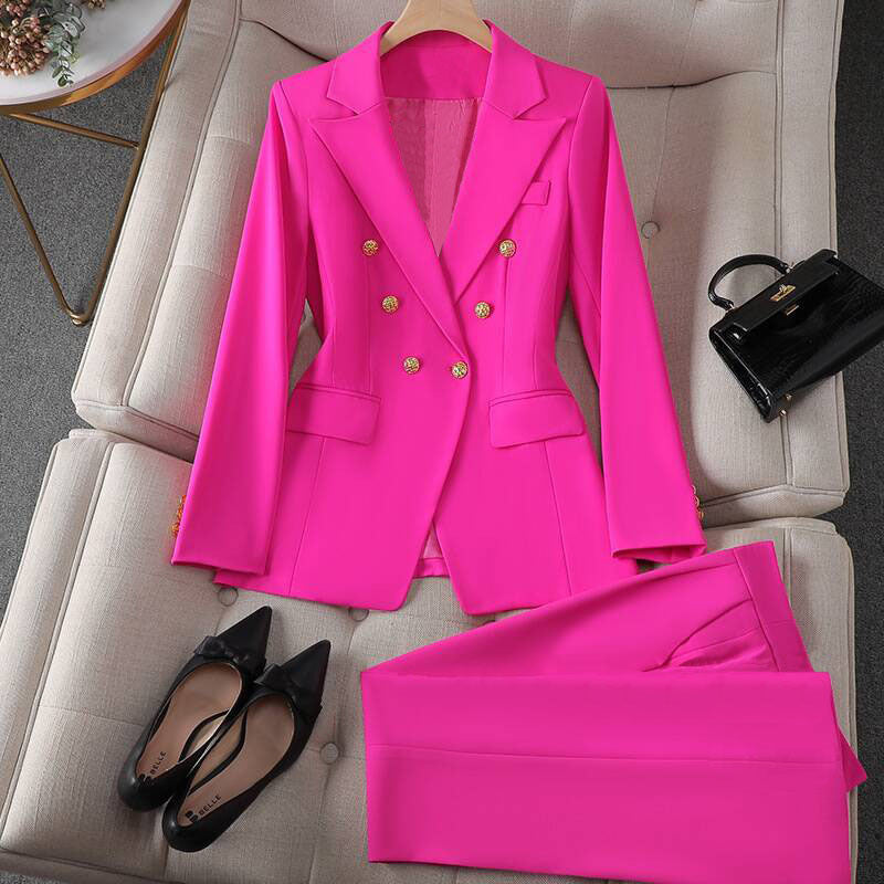 Korean Casual Design Blouse Trouser Suit Shopera