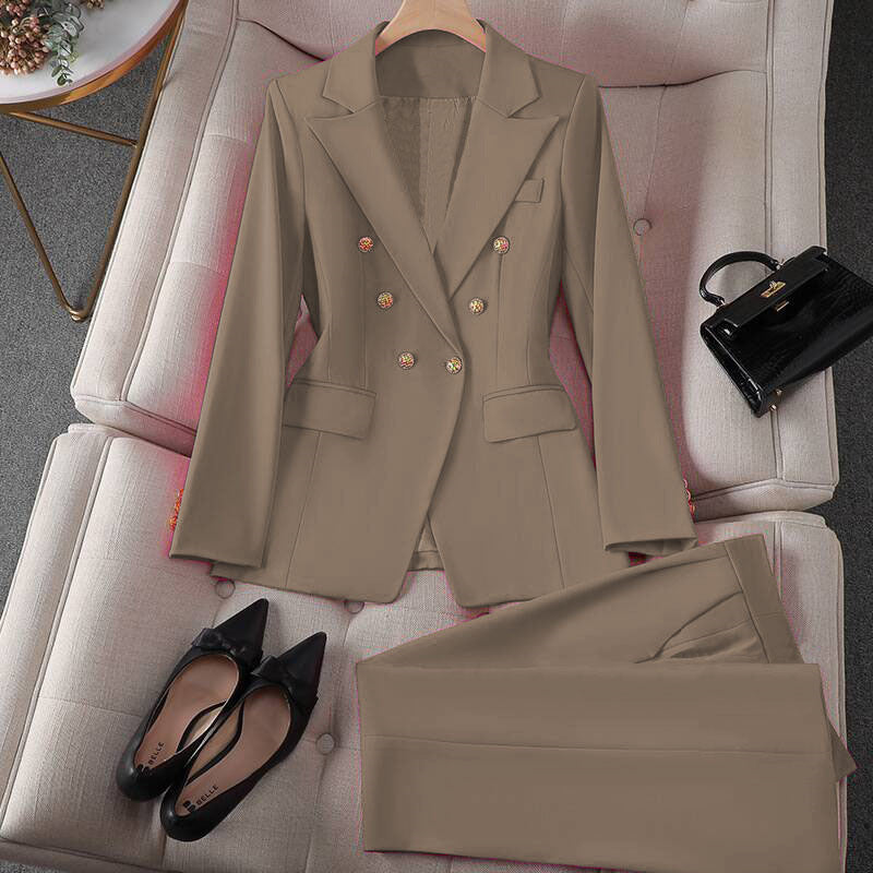 Korean Casual Design Blouse Trouser Suit Shopera