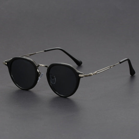 Metal Circle Frame Sunglasses UV Men And Women Sun Glasses