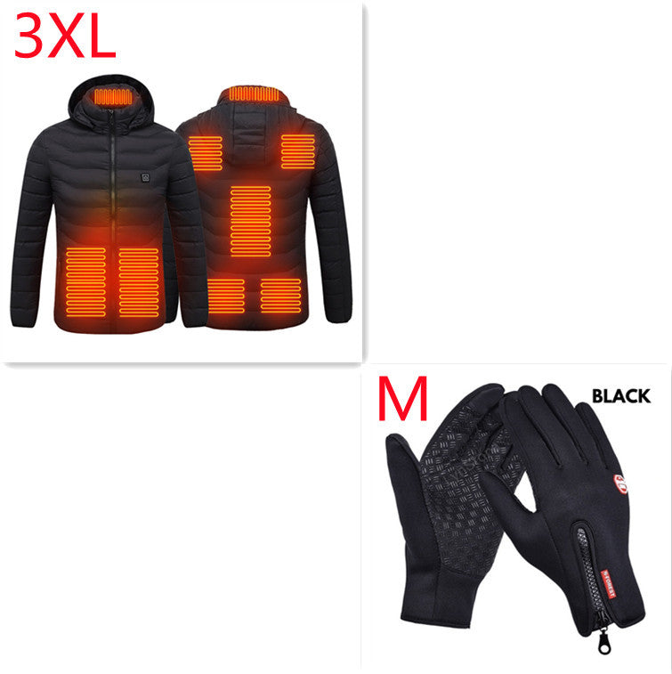 New Heated Jacket Coat USB Electric Jacket Cotton Coat Heater Thermal Clothing Heating Vest Men's Clothes Winter Shopera