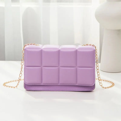 Fashionable Women's PU Leather Chain Messenger Bag