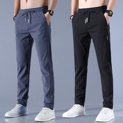 Drawstring Trousers Thin Casual Pants Korean Version Loose Straight Sweatpants Mens Clothing Shopera