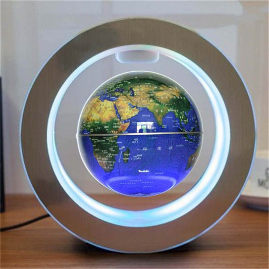 Round LED World Map Floating Globe Magnetic Levitation Light Anti Gravity Magic Shopera