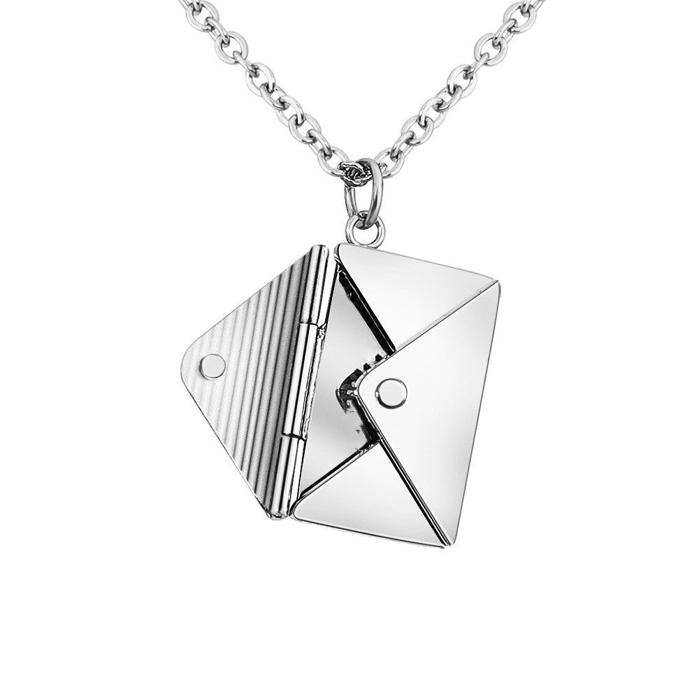 Fashion Jewelry Envelop Necklace Women Lover Letter Pendant Best Gifts For Girlfriend Shopera