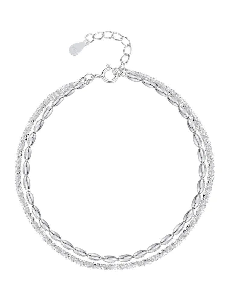 Double Layer Luxury 925 Sterling Silver Star Bracelet