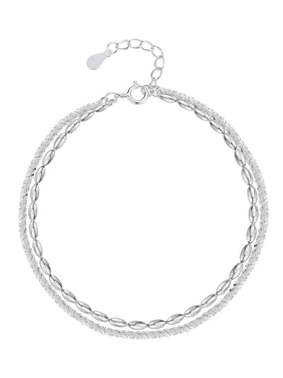 Double Layer Luxury 925 Sterling Silver Star Bracelet