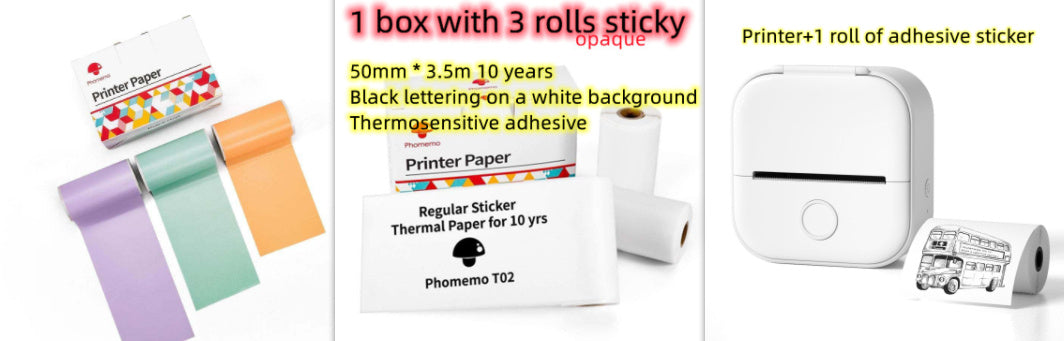 Portable Mini Thermal Label Printer Home Photo Printer Student Wrong Question Printer Bluetooth-compatible Mini Label Printer Price Tag Shopera