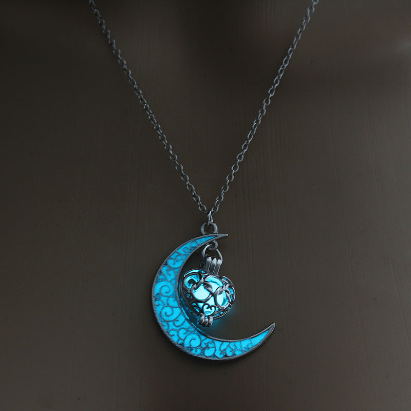 Glowing Pendant Necklaces Silver Plated Chain Necklaces Shopera