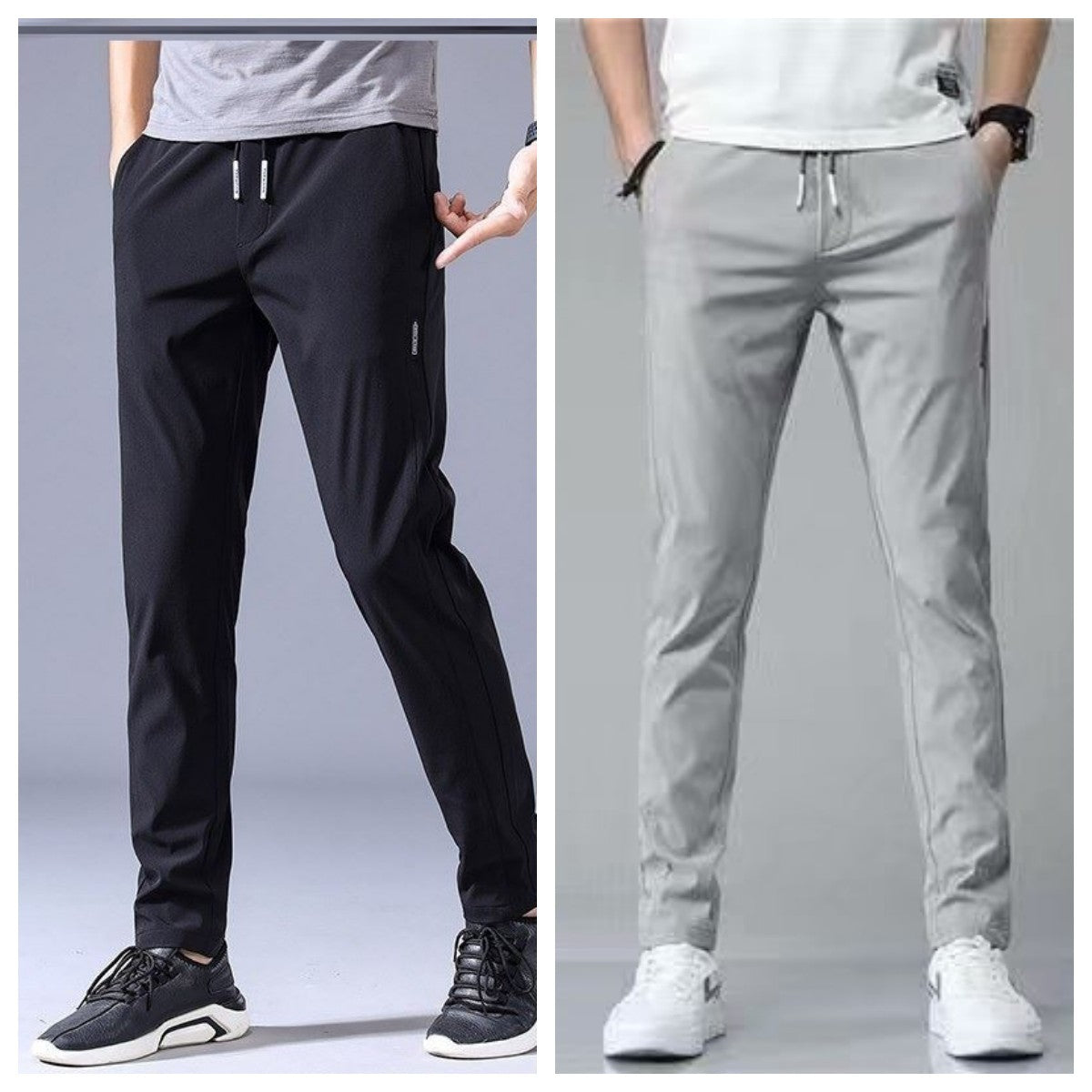 Drawstring Trousers Thin Casual Pants Korean Version Loose Straight Sweatpants Mens Clothing Shopera