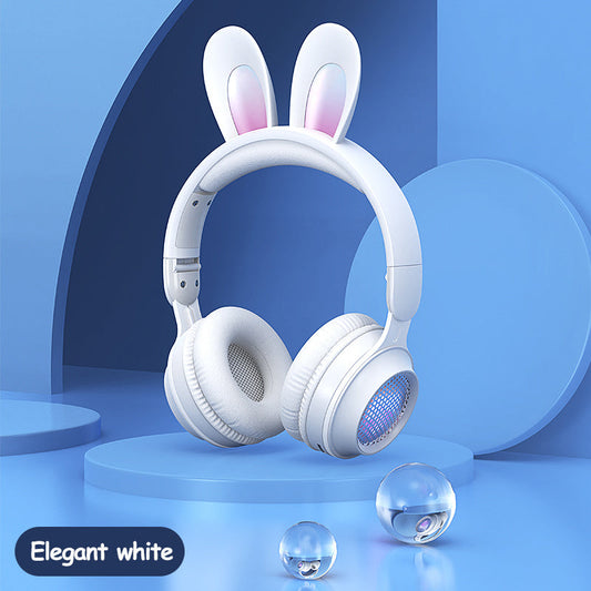 Rabbit Ear Headphones Wireless Luminous Extendable Wheat Headphones Shopera