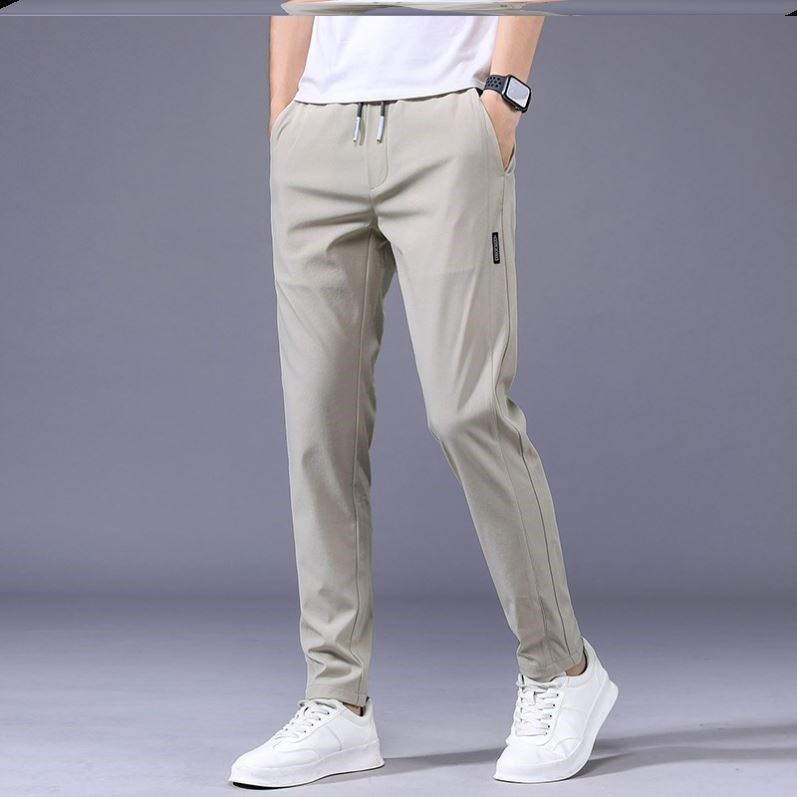 Drawstring Trousers Thin Casual Pants Korean Version Loose Straight Sweatpants Mens Clothing Shopera