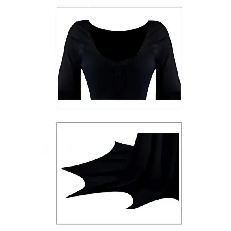 Black Costume Womens Gothic Witch Bat Sleeve Dress Halloween Cosplay Costumes Vintage Carnival Party Outfit null