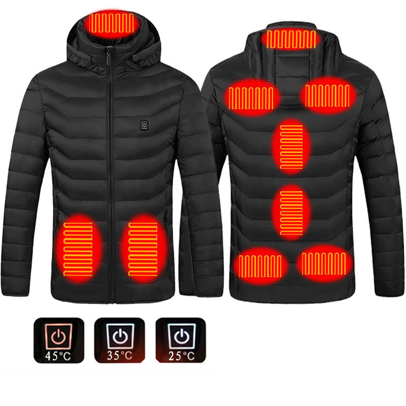 New Heated Jacket Coat USB Electric Jacket Cotton Coat Heater Thermal Clothing Heating Vest Men's Clothes Winter Shopera