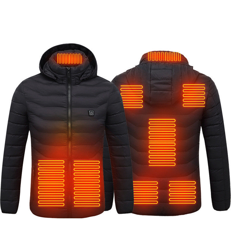 New Heated Jacket Coat USB Electric Jacket Cotton Coat Heater Thermal Clothing Heating Vest Men's Clothes Winter Shopera