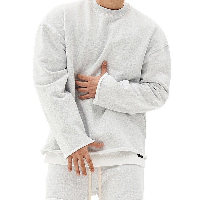 Pullover Round Neck Sweater Loose Men Clothes Shopera
