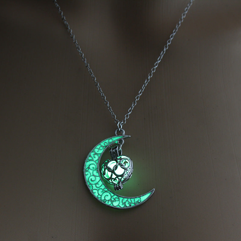 Glowing Pendant Necklaces Silver Plated Chain Necklaces Shopera