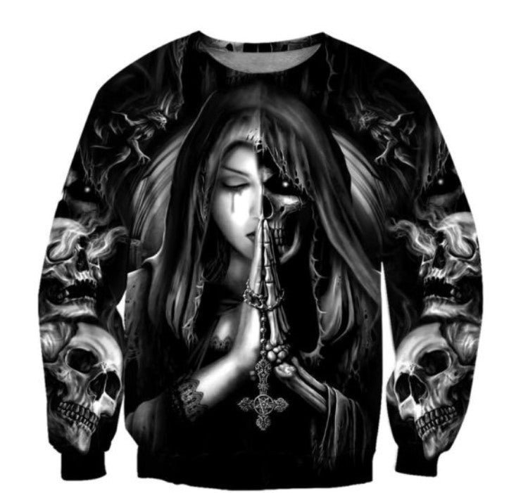Halloween Skull Anime 3D Sweatshirt Shopera