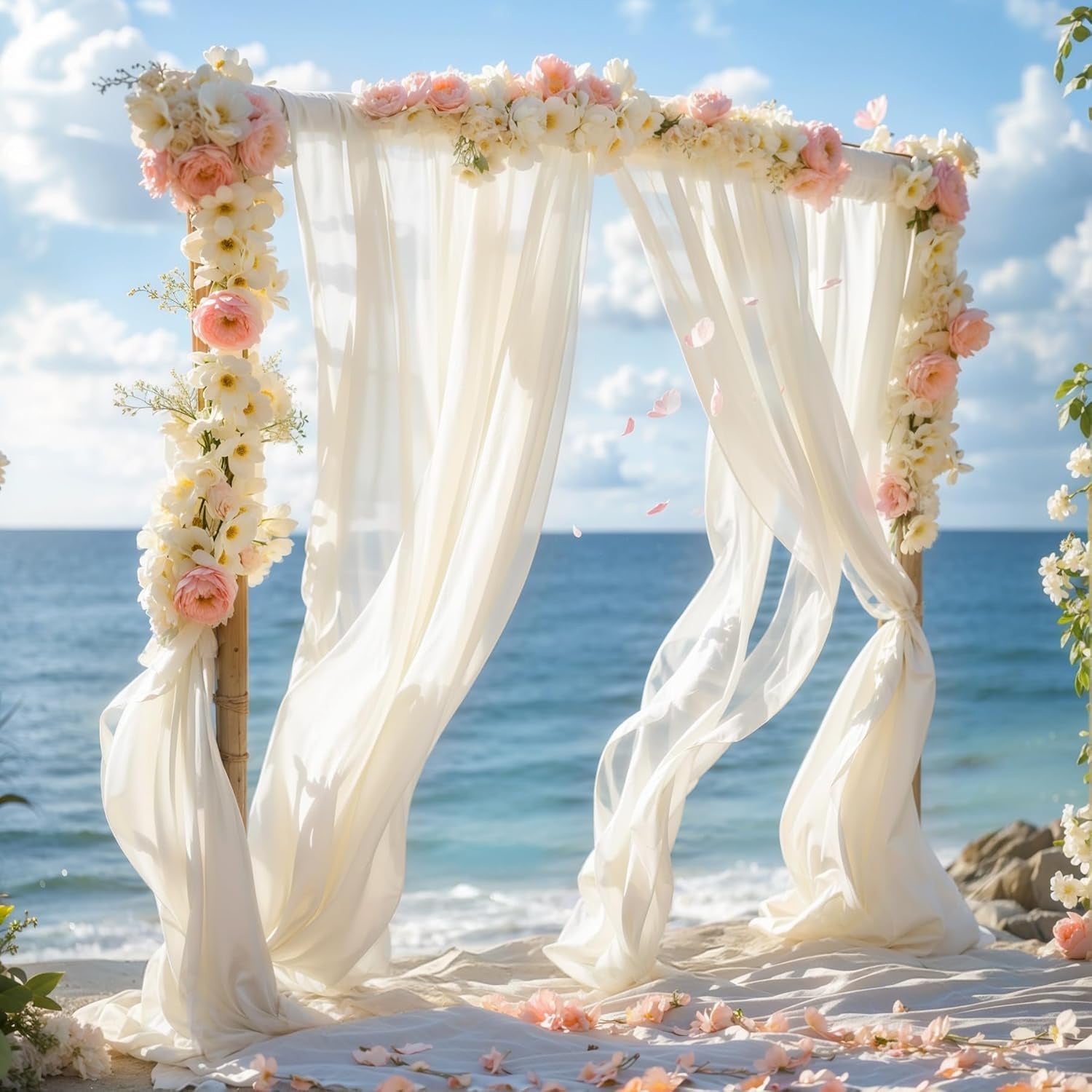 2 Panels Wedding Arch Draping Fabric Shopera