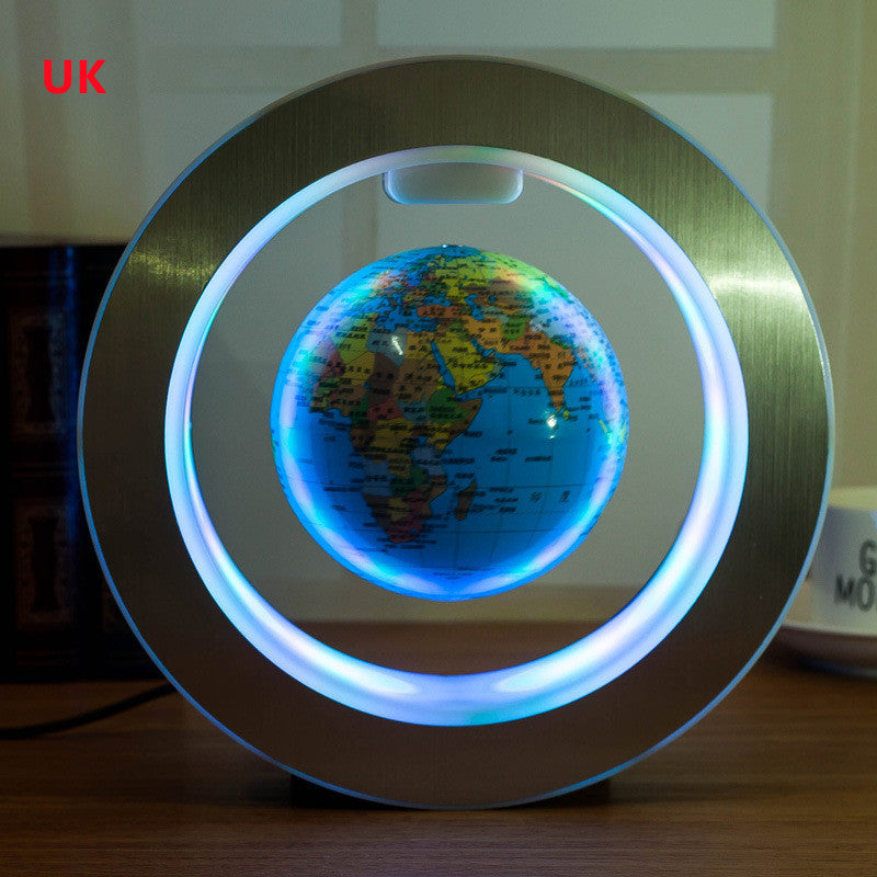 Round LED World Map Floating Globe Magnetic Levitation Light Anti Gravity Magic Shopera