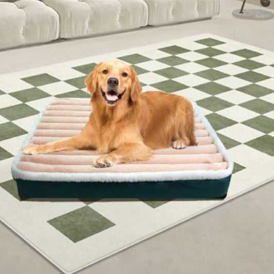 Gray anti-bite warm sponge dog mattress