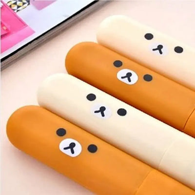 Hatterly Pet Travel Toothbrush Case with Cartoon Bear