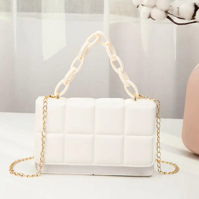 Fashionable Women's PU Leather Chain Messenger Bag