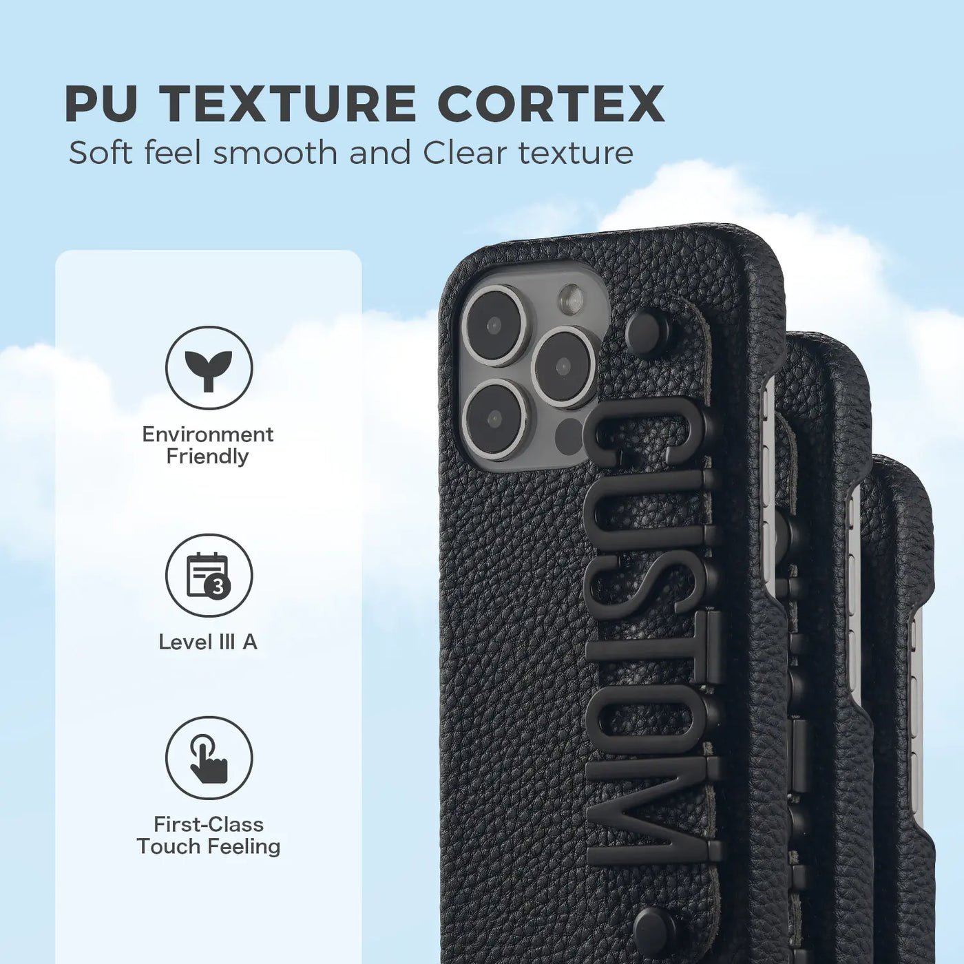 Personalized PU Letter Phone Case for iPhone 14/13/12/11