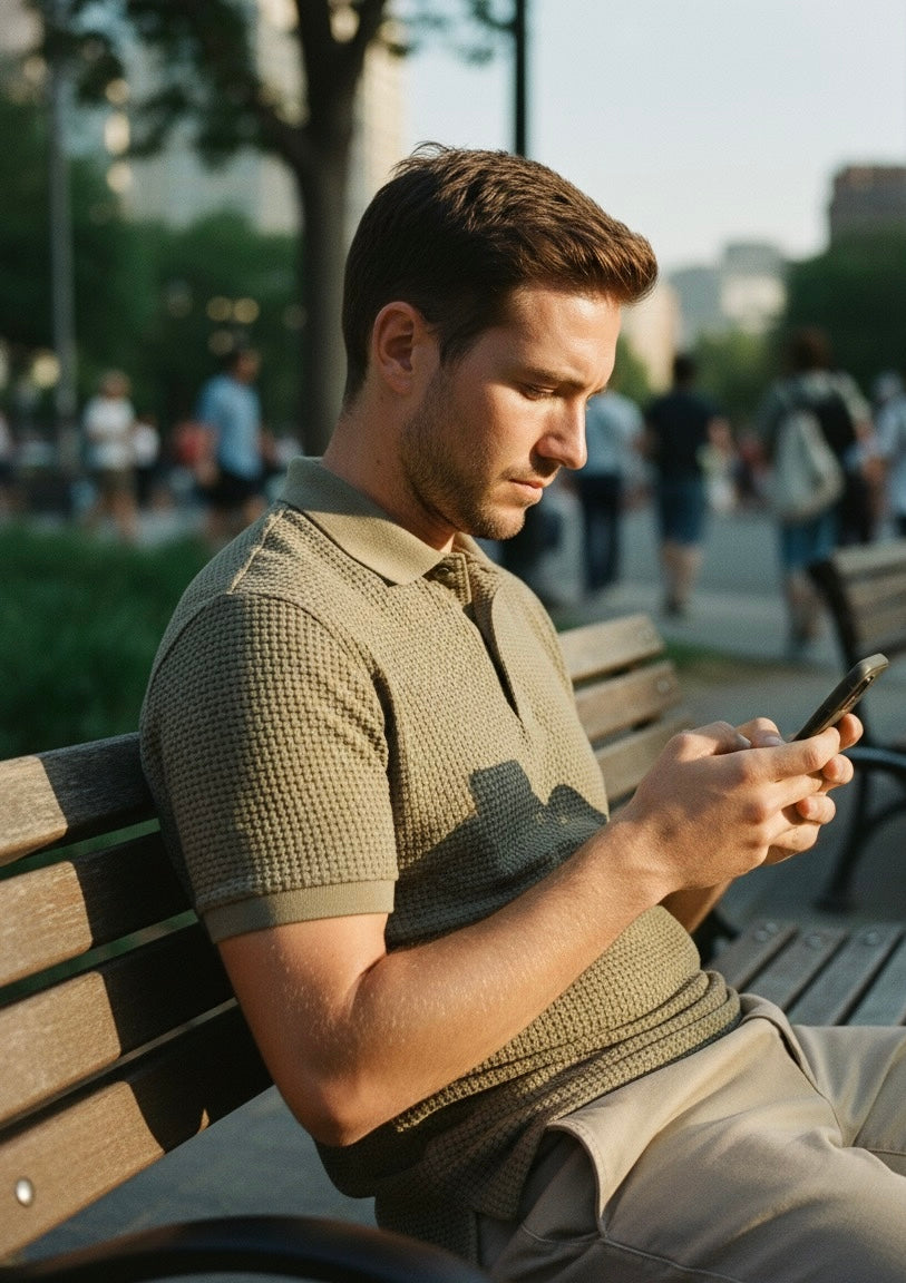 Men’s Ice Silk Mesh Short Sleeve T-Shirt – Breathable Quick-Dry Summer Top