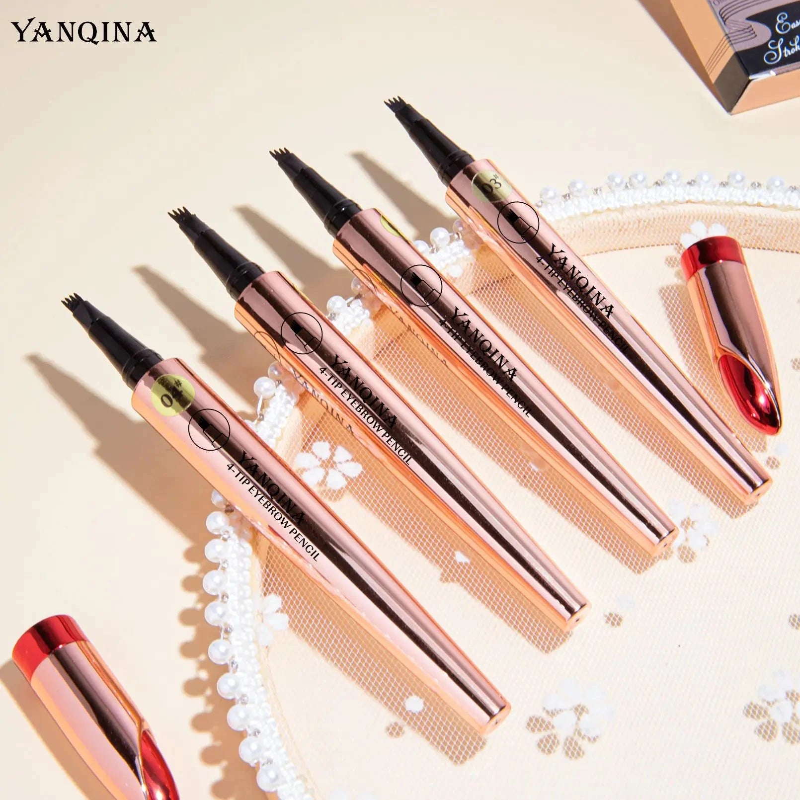 2023 Waterproof Four-Head Liquid Eyebrow Pencil Shopera