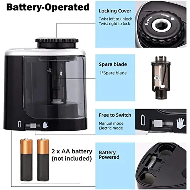 Portable Electric Pencil Sharpener Shopera